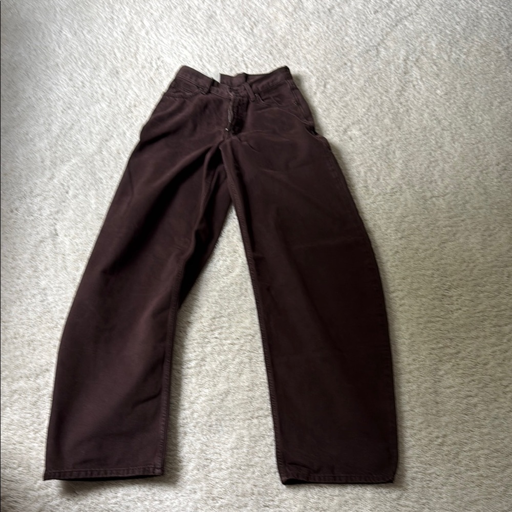 STAUD Dark Brown Wide-Leg Bottoms